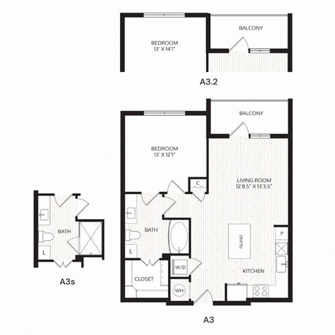 Aura Avant Apartments in Lewisville, Texas A3 Floor Plan